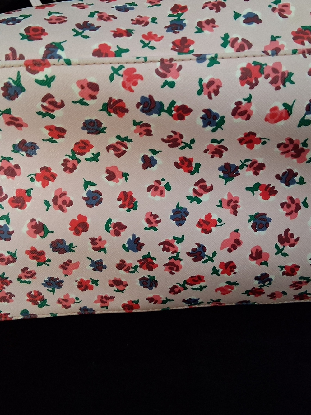 kate spade White Floral Tote with Pink, Red and Blue Accents - Picture 4 of 4